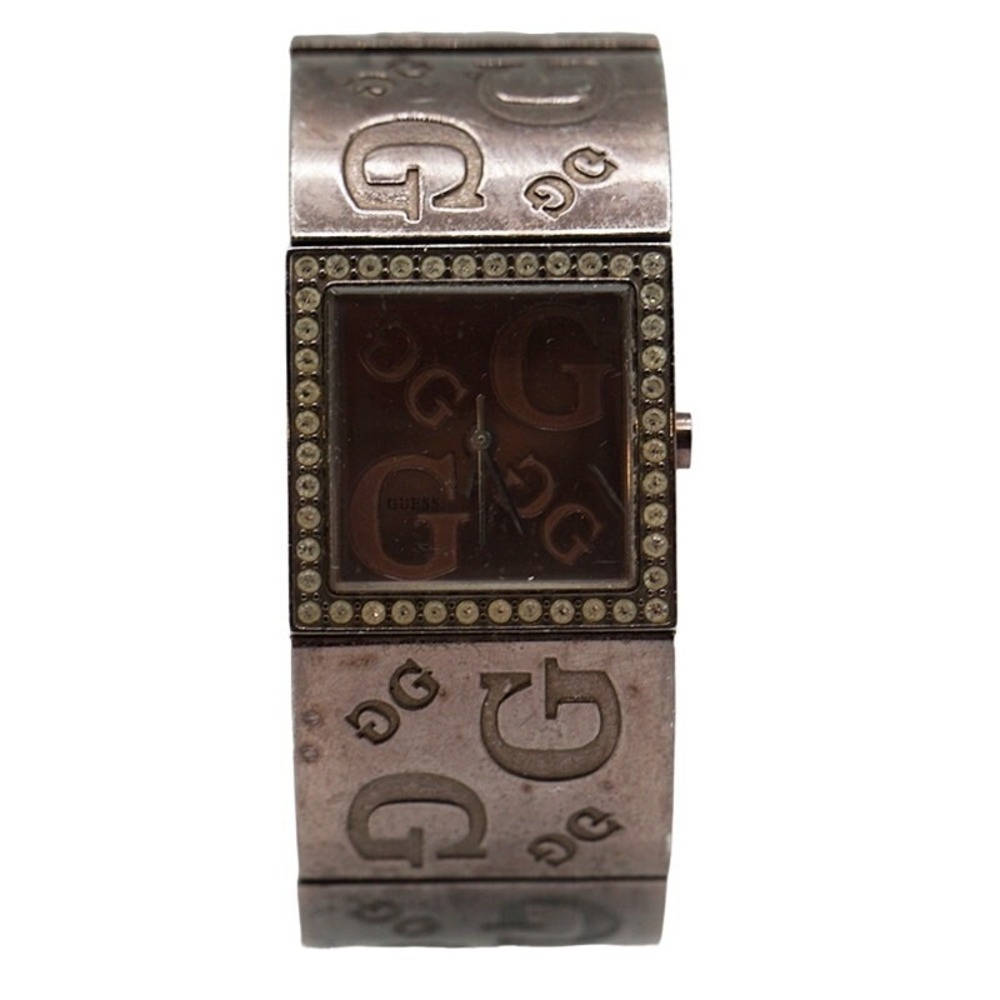 Guess Brown G-mix Crystal G Logo Cuff Watch Bronze with New Battery